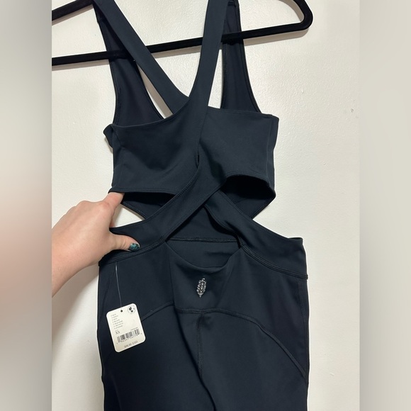 Free People Back It Up Jumpsuit Onesie Black XS - Picture 9 of 9